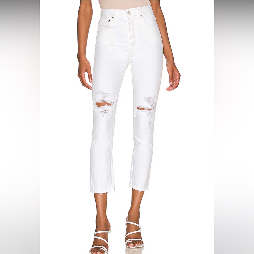 Agolde Riley Distressed Crop Jeans